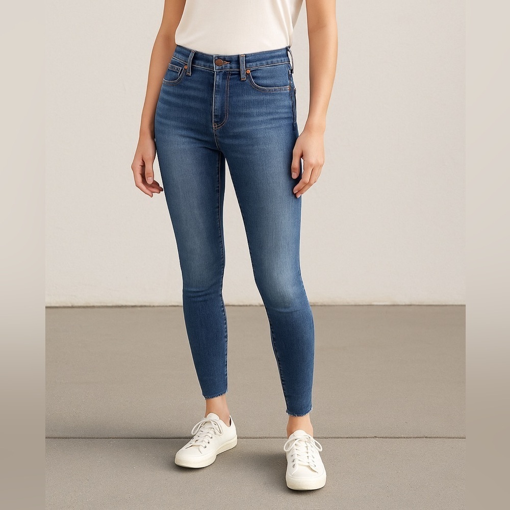 Madewell 10" High-Rise Skinny Jeans Womens 24T Tall Raw Hem